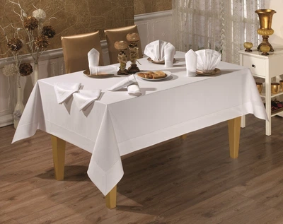 Скатерть Тabe. Honey Collection Beyaz-160х220 см
