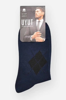 Носки мужские демисезонные тёмно-синего цвета UYUT размер 41-45 (209783)