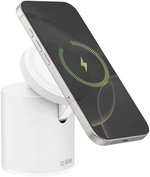 Бездротовий зарядний пристрій SBS 2-в-1 15 Вт (8018417490996)