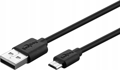 Kabel Goobay DAT FastCharge USB-A - micro-USB-B 1 m Black (4040849722271)