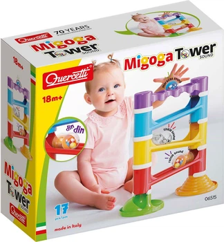 Tor kulkowy Quercetti Migoga wieża z dźwiękiem 17 elementów 06515 (8007905065150)