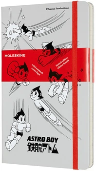 Записная книга Moleskine Astro Boy 13 х 21 см 240 страниц в линейку Светло-серый (8058647621197)