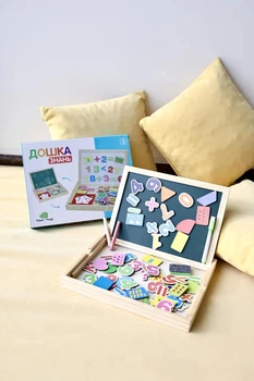 Дерев'яна двостороння дошка з магнітами MD 0694