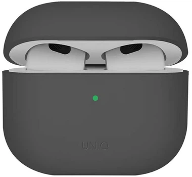 Чехол Uniq Lino AirPods 4 Silicone Ash grey (8886463691373)