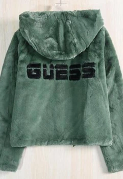 Двостороння шуба жіноча Guess зеленого кольору розмір M