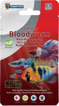 Корм SF FREEZE DRIED BLOODWORMS 5 GRAM (A3040020) сублімований мотиль для риб