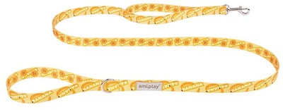 Регульований повідець для собак Amiplay BeHappy L 150 см Банан (5907563281844)