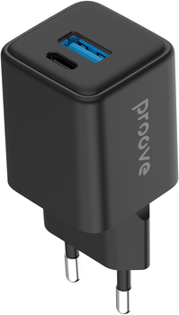 Мережевий зарядний пристрій Proove Pocket GaN 30W (Type-C + USB) Black (POCKET GAN 30W)