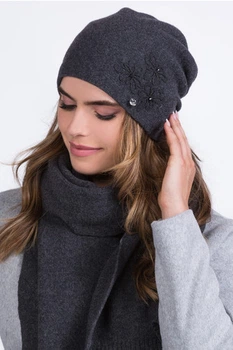 СТИЛЬНА ЖОРСТОВА ШАПКА "ЛІЛІ" (LILLY) — 07 графіт