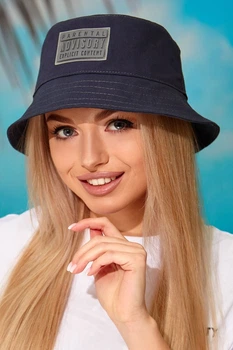 Стильна сіра жіноча панама з емблемою 1340