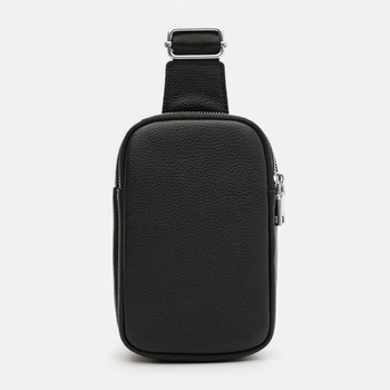 Сумка слинг через плечо женская из натуральной кожи Laras K107107bl Черная (ROZ6501064363)