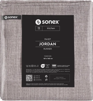 Скатерть-ранер Sonex Jordan 40х140 см серая (SO102561)