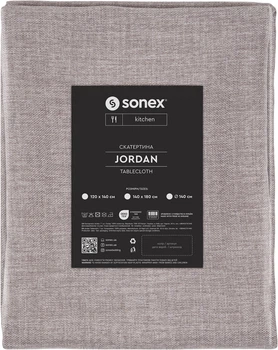 Скатерть круглая Sonex Jordan 140 см серая (SO102567)