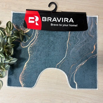 Коврик под унитаз TM Bravira серия Digital Velvet 50х60см G106 BR-G106_50x60_U