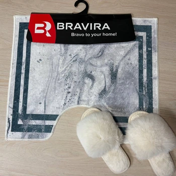 Коврик под унитаз TM Bravira серия Digital Velvet 50х60см E138 BR-E138_50x60_U