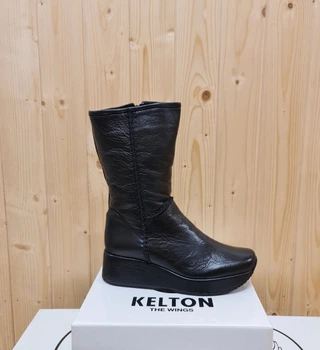 Чоботи жіночі Арт.0658 на хутрі фірми Kelton р.40 Чорні