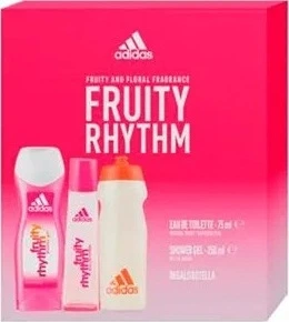 Zestaw damski Adidas Fruity Rhythm Woda toaletowa 75 ml + Żel pod prysznic 250 ml + Bidon (3616305817464) 