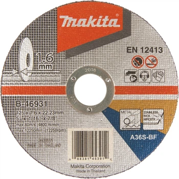 Tarcza tnąca Makita A36S 125 x 1.6 x 22.23 mm (B-46931)