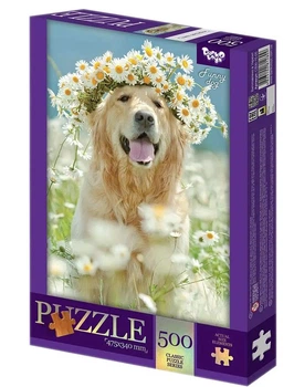 Пазлы 500 эллементов Funny dog Собака в венке Danko Toys C500-15-12