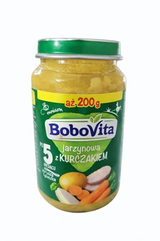 Пюре BoboVita Овочеве з куркою, 200 г (з 5 місяців)