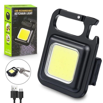 Ліхтарик карабін Rechargeable Keychain Light акумуляторний юсб-с