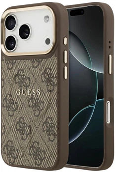 Панель Guess 4G PU Classic Logo MagSafe для Apple iPhone 17 Pro Brown (3666339519216)