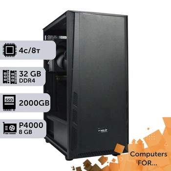 Компьютер Power Up #9 для Illustrator/Core i3 14100F/32 GB/SSD 2TB/NVIDIA Quadro P4000 8GB оптимизирован для редактирования фотографий и 2D-графики