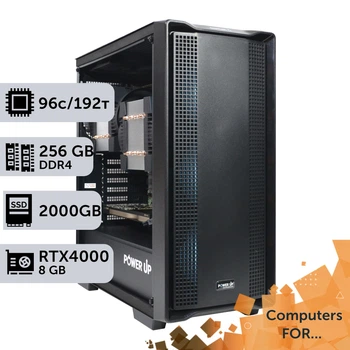 Компьютер Power Up #14 для Houdini/AMD EPYC 7702 x2/256 GB/SSD 2TB/NVIDIA Quadro RTX4000 8GB специальная конфигурация для проектирования машиностроения и инженерии
