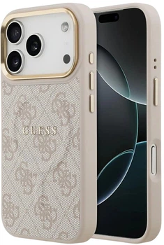Панель Guess 4G PU Classic Logo MagSafe для Apple iPhone 17 Pro Pink (3666339519537)