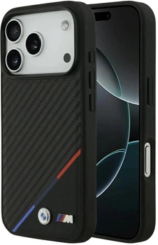 Чохол BMW M Carbon Tricolor Line MagSafe для Apple iPhone 17 Pro Black (3666339558932)
