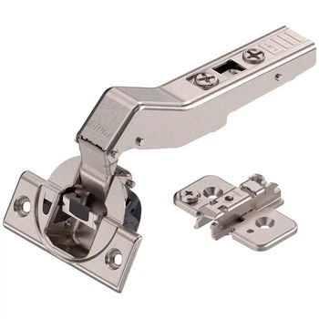 Петля Blum угловая 45° CLIP top BLUMOTION с доводчиком (79B3558) (с крестовой монтажной планкой)