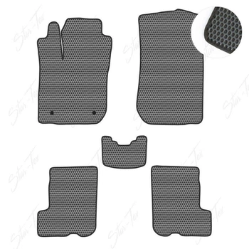 Комплект ковриков в салон Star-Tex на Renault Sandero Stepway II (2012 - 2020) EVA/Сота малая Серый + Черный