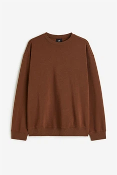 Свитшот из хлопка Loose fit H&M 970818017c49 XXL коричневый (100004464)