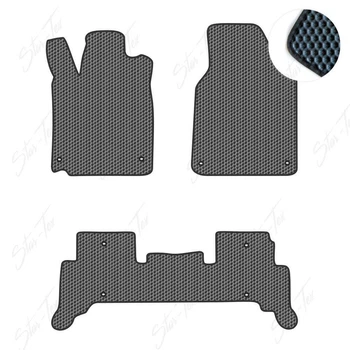 Комплект ковриков в салон Star-Tex на Acura ZDX I (2009 - 2013) EVA/Сота большая Серый + Черный