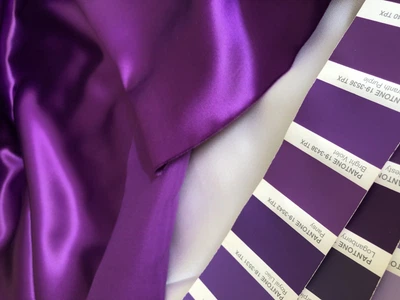 Натуральний 100% важкий шовк Mulberry-slip 22mm атласного переплетення колір Bright Violet 95г/м2 114см