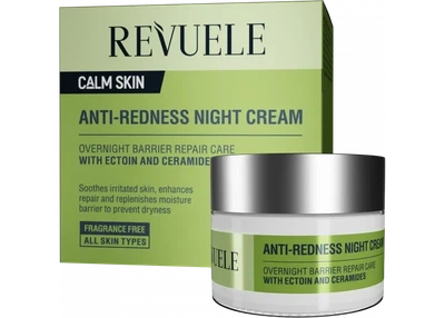 Ночной крем против покраснений с эктоином и церамидами Calm Skin Anti-Redness Night Cream Revuele 50 мл