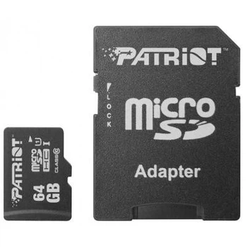 Карта памяти Patriot 64GB microSD class10 UHS-1 (PSF64GMCSDXC10) Patriot PSF64GMCSDXC10 912979