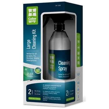 Спрей для очистки ColorWay Cleaning Kit, Large, OLED/LED/LCD/TFT, 550ml, microfibre*2 (CW-5500) ColorWay CW-5500 909313