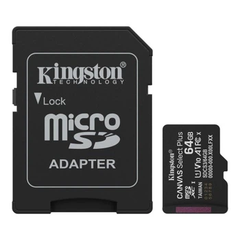 Карта памяти Kingston 64GB microSDXC class 10 UHS-I V10 A1 Canvas Select Plus (SDCS3/64GB) Kingston SDCS3/64GB 913802
