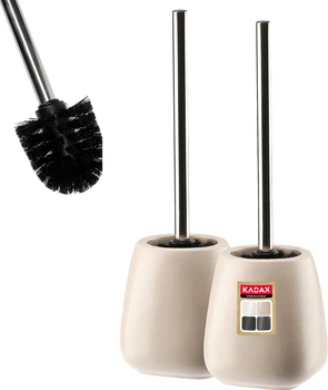 Szczotka WC Kadax Palmi 36 x 12 cm Beżowa 2 szt. (K8098)