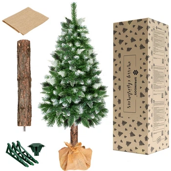 Сосна штучна Springos діамантова на стовбурі 180 см (5907719460321)