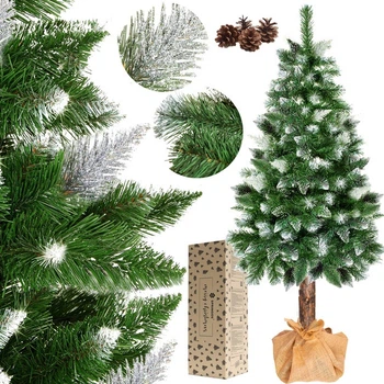 Сосна штучна Springos діамантова на стовбурі 220 см (5908455310376)