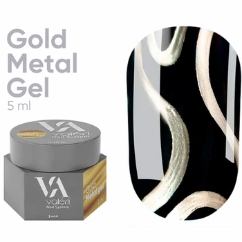 Гель фарба VALERI Gold Metal Gel 5 мл