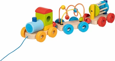 Pociąg Goki Train Rio z klockami labiryntem koralików i grzechotką 5210679 (4013594558471)
