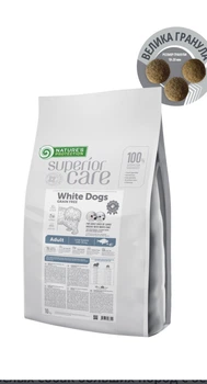 Сухой беззерновой корм Nature's Protection Superior Care White Dog Grain Free Adult Large Breeds White Fish для взрослых собак крупных пород 10 кг