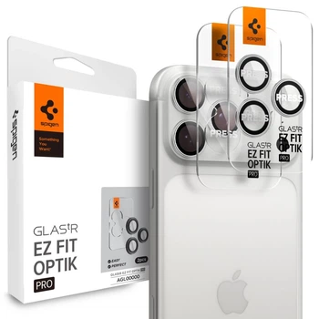 Szkło hartowane Spigen Optik Pro GLAS.TR ”EZ FIT” 2-pack do Apple iPhone 17 Pro / 17 Pro Max Silver (8800283312577)