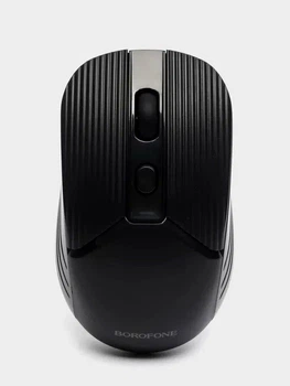 Беспроводная мышь Borofone BG5 черная для работы и учебы с высокой точностью и эргономичным дизайном