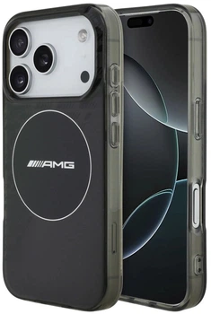 Панель AMG Double Layer Transparent Smocked MagSafe для Apple iPhone 17 Pro Black (3666339542047)