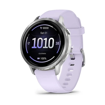 Смарт-часы Garmin Venu 4 , w/ Silver + Periwinkle, GPS смарт-годинник (m515655)