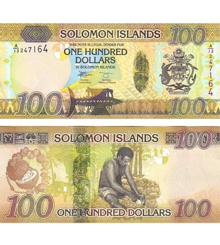 Банкнота 100 доларів Соломонові острови 2015 (2023) рік UNC
